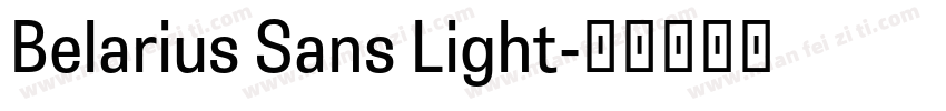 Belarius Sans Light字体转换